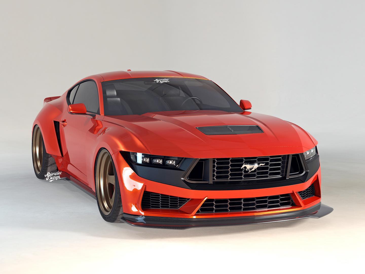 Ford Mustang Dark Horse con bodykit cobra vida gracias a renders