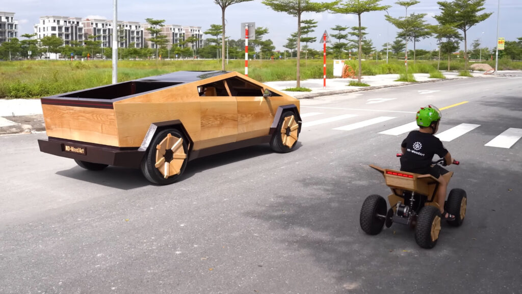 Tesla Cybertruck de madera