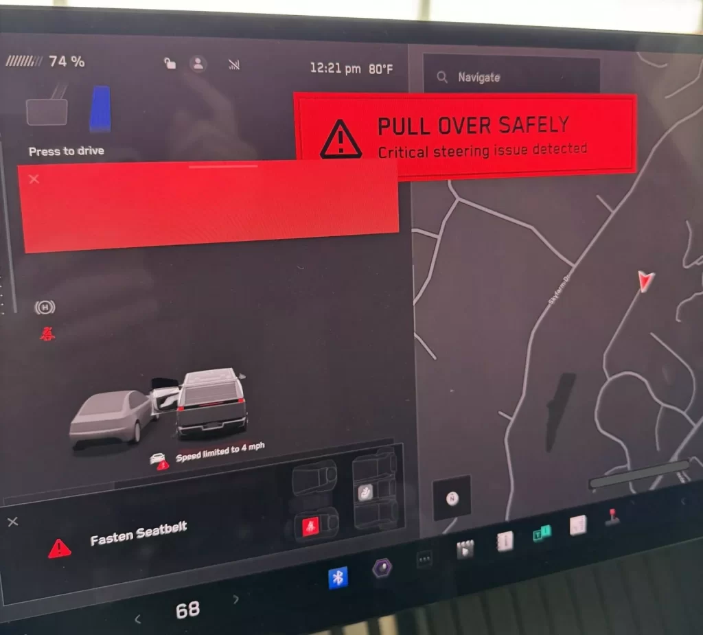 Fallas en la Tesla Cybertruck