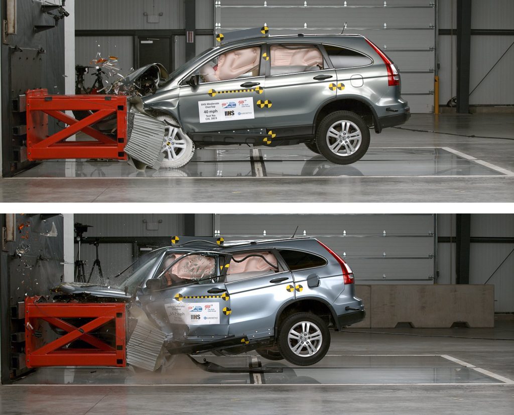 IIHS velocidad en prueba de choque