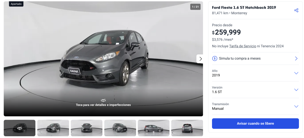 Hatchbacks deportivos usados y accesibles: Ford Fiesta ST