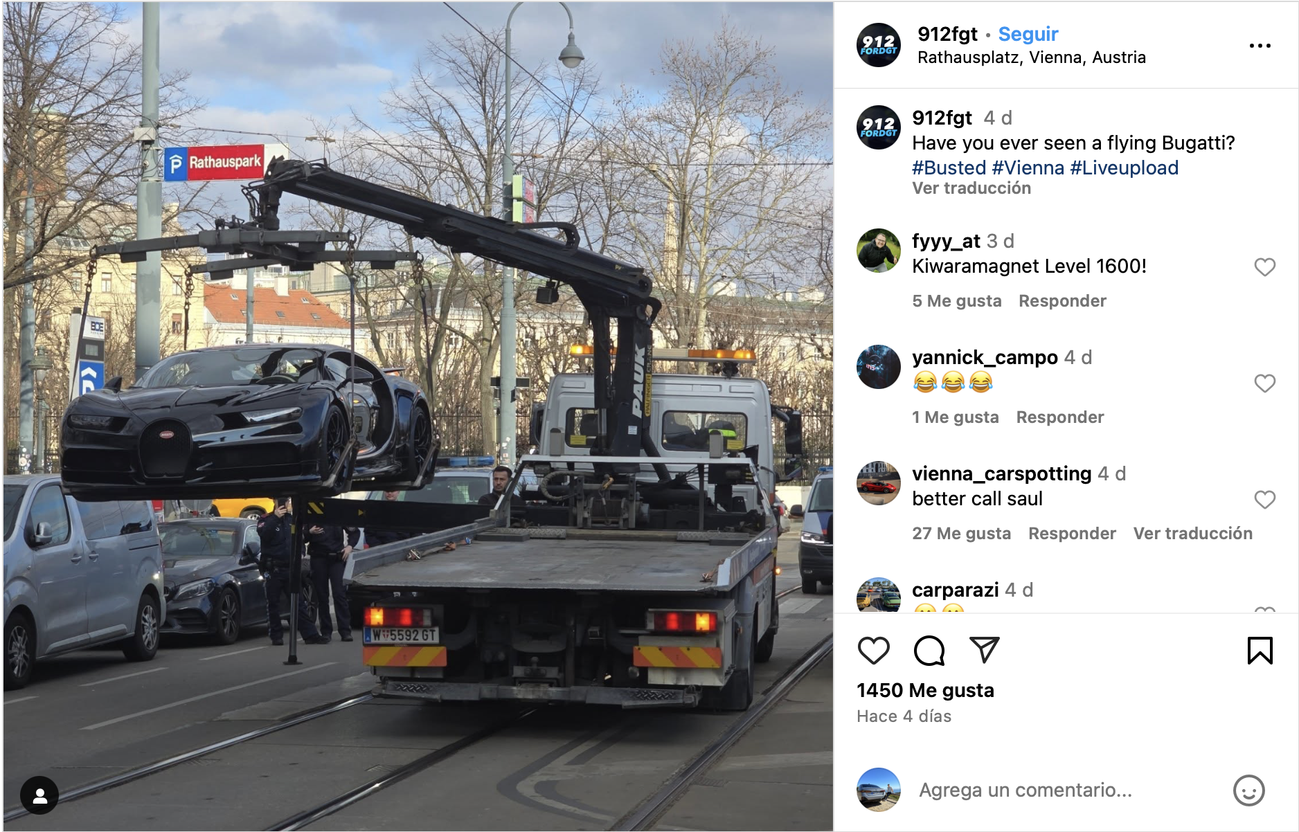 Bugatti Chiron incautaron