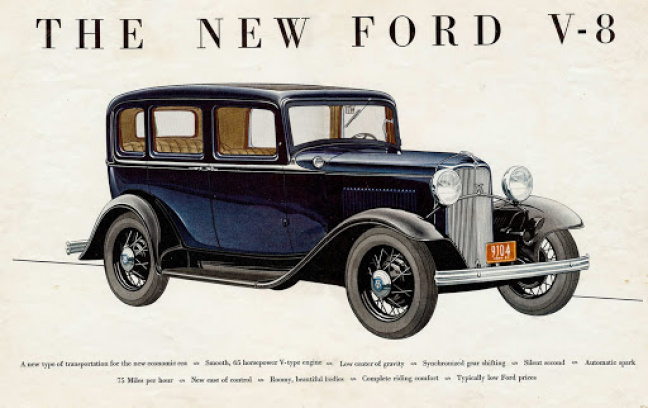 Ford V8 Bonnie Clyde Ford publicidad